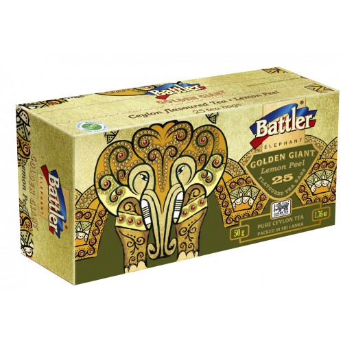 Battler Golden Giant Lemon Peel 25 Tea Bags in Carton Box